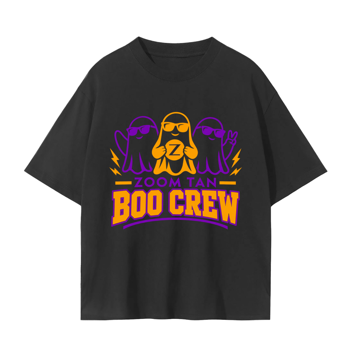 Boo Crew Halloween Graphic Tee – Black