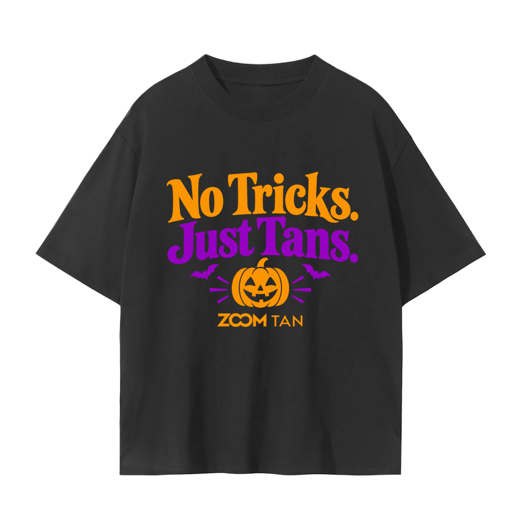No Tricks. Just Tans. Halloween Graphic Tee – Black