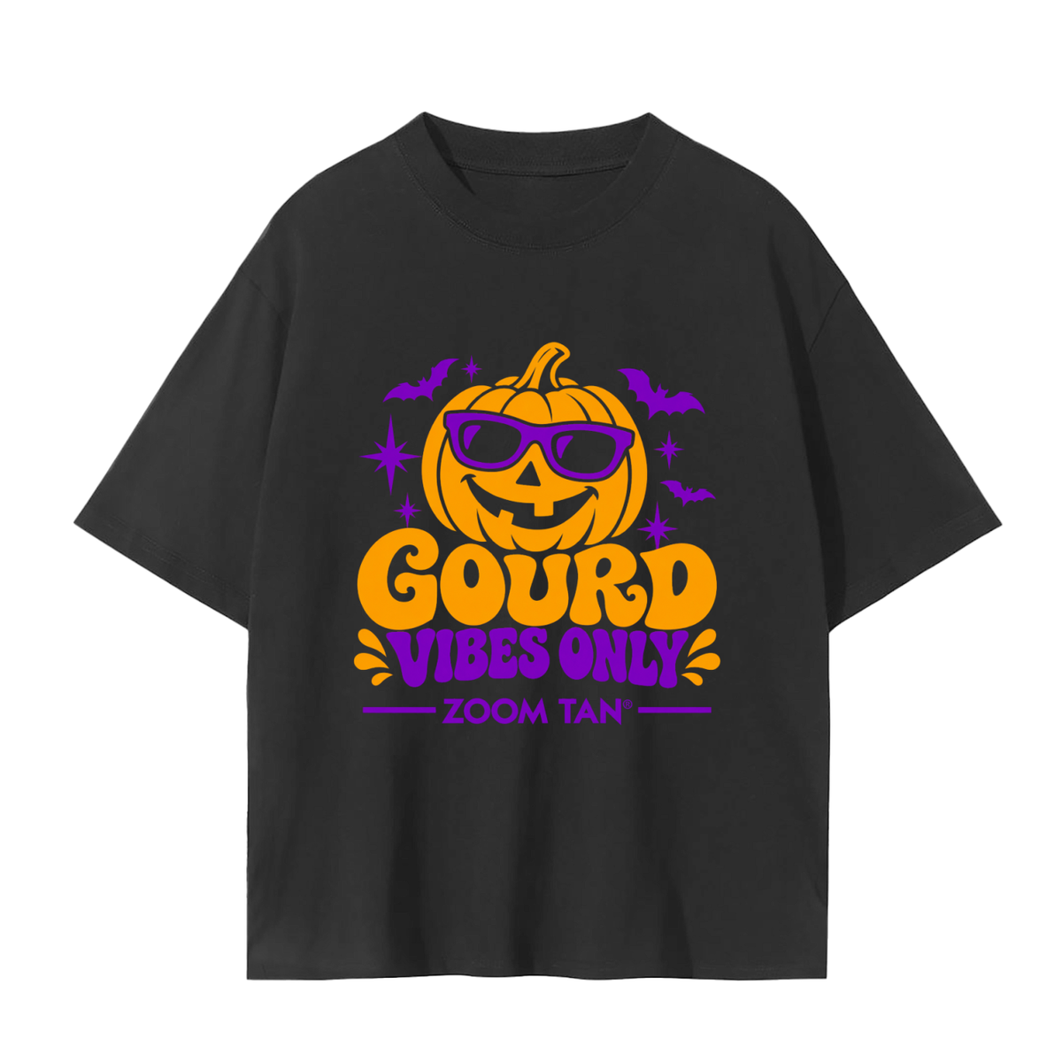 Gourd Vibes Only Halloween Graphic Tee – Black
