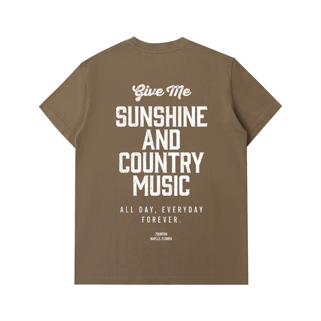 Zoom Tan Country Essential Heavyweight Cotton T-Shirt