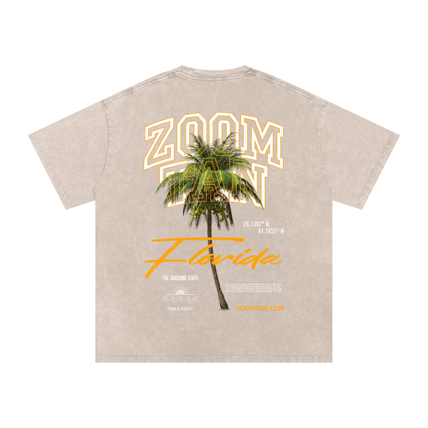 ZT Florida Snow Washed Oversized Cotton T-Shirt