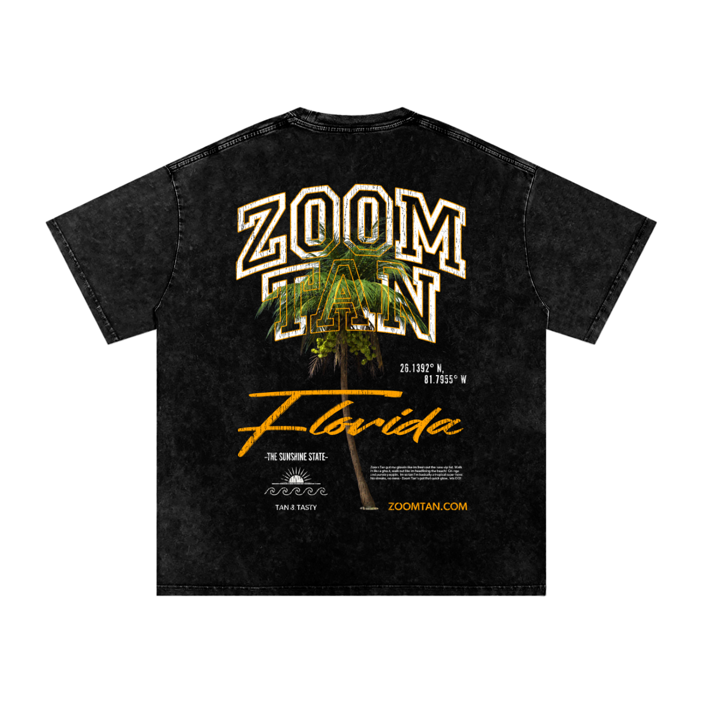 ZT Florida Snow Washed Oversized Cotton T-Shirt