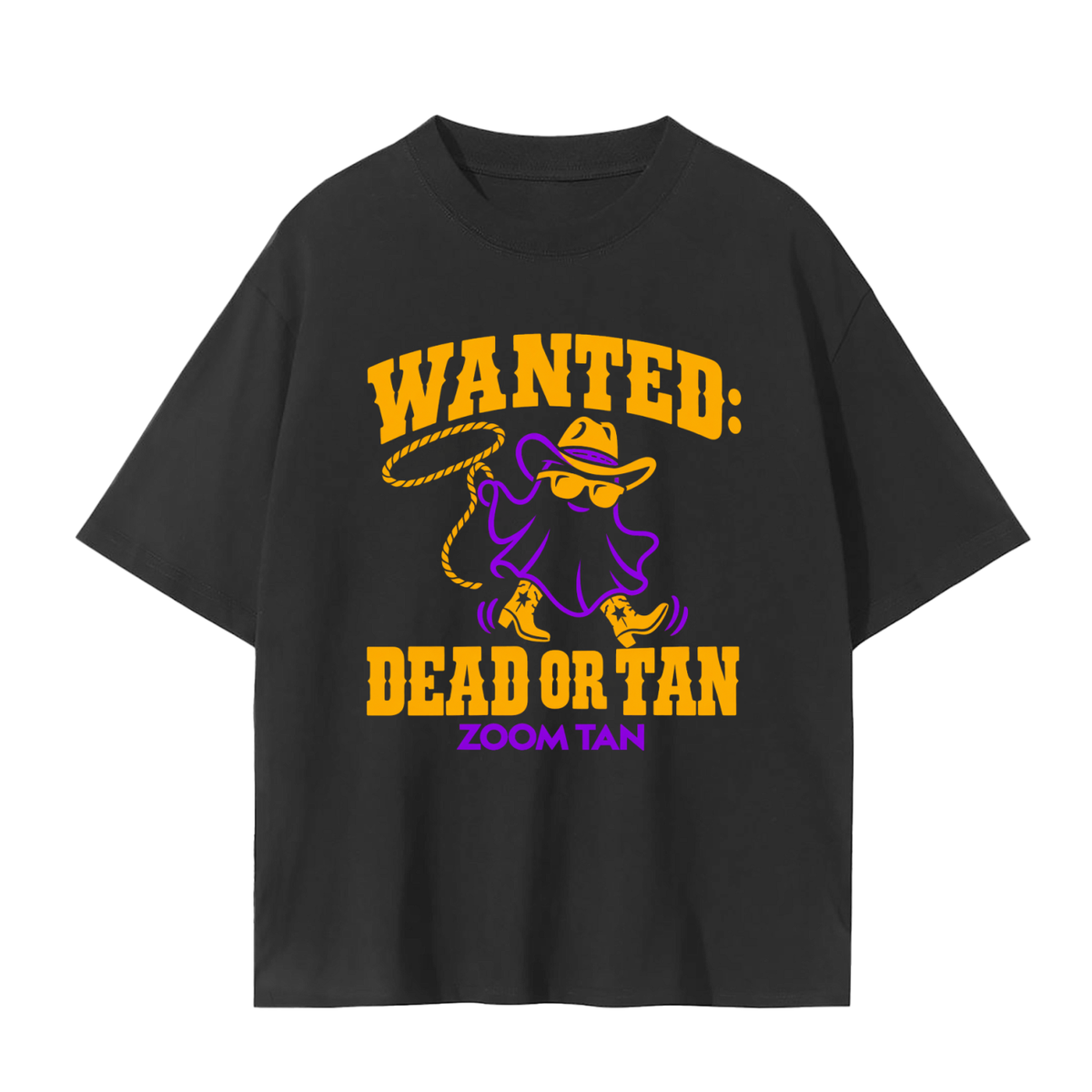 Wanted: Dead or Tan Halloween Graphic Tee – Black