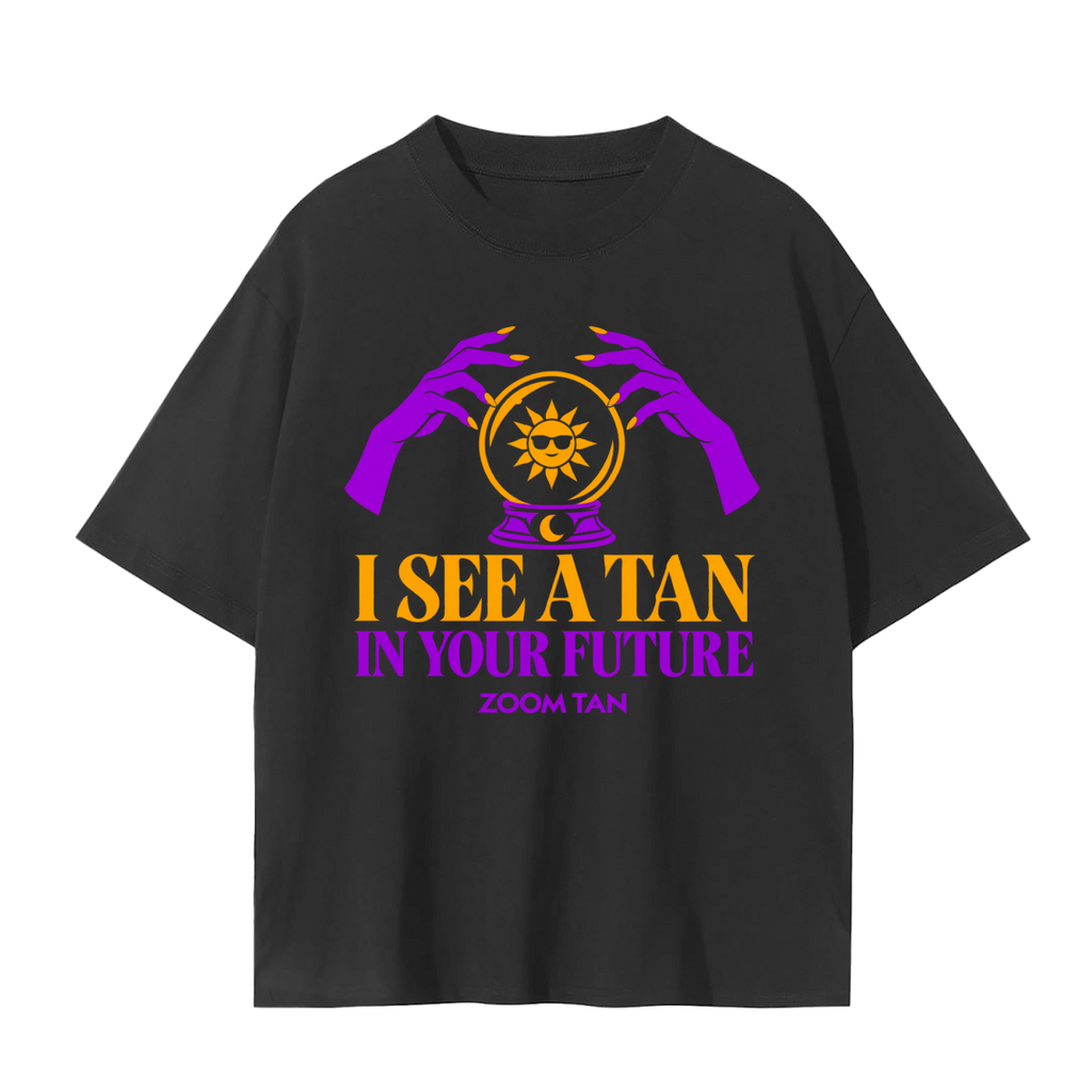 I See a Tan in Your Future Halloween Graphic Tee – Black