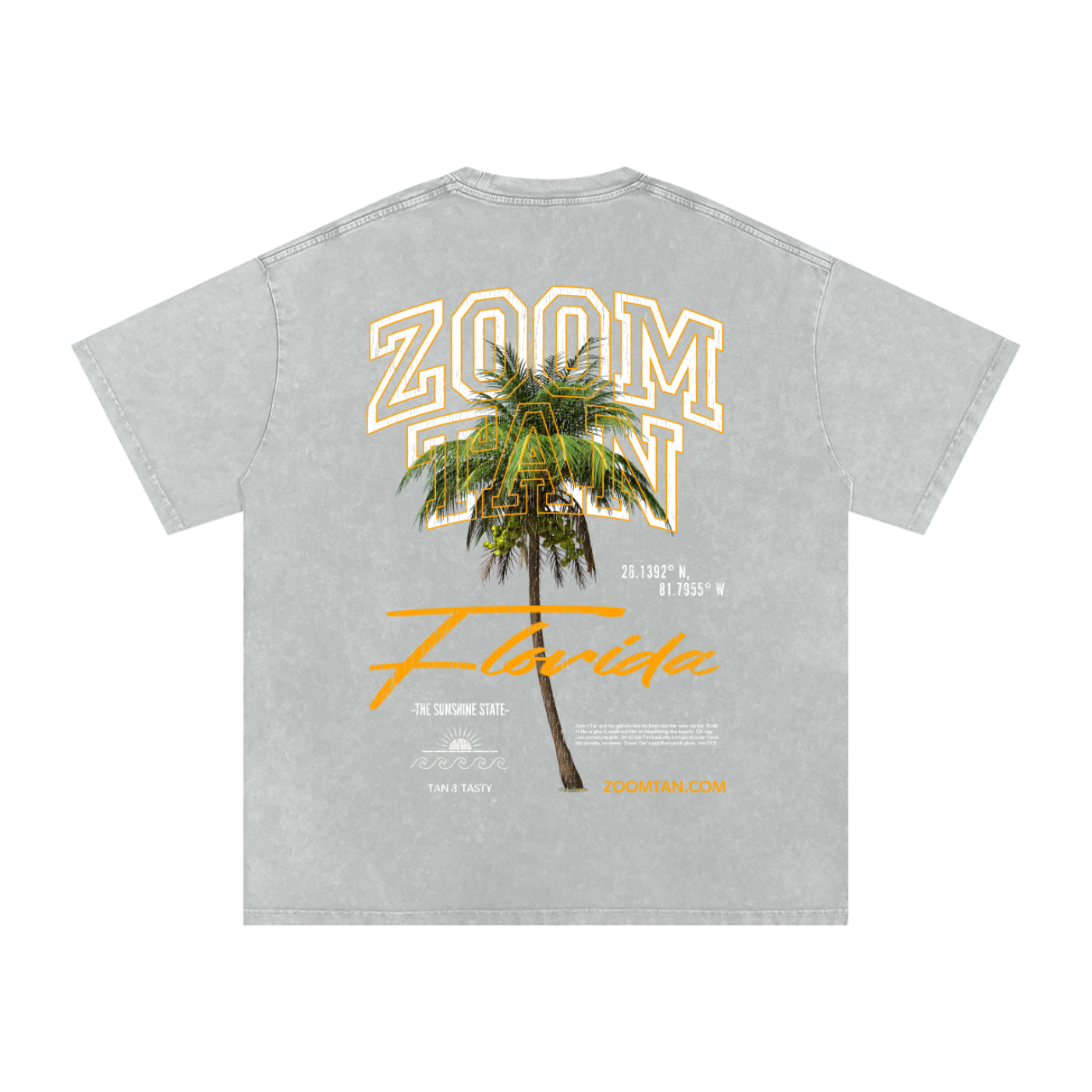 ZT Florida Snow Washed Oversized Cotton T-Shirt